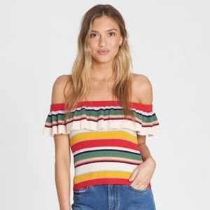 Billabong Take A Trip Off-The-Shoulder Knit Top